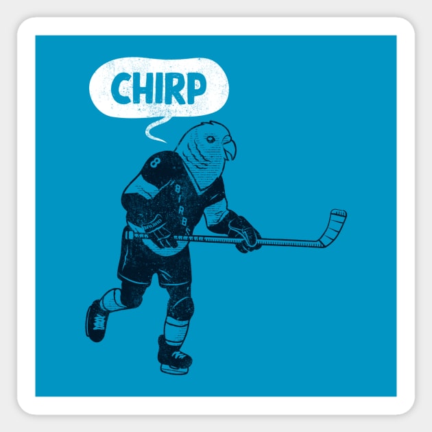 Hockey Chirp (blue version) Sticker by toadyco